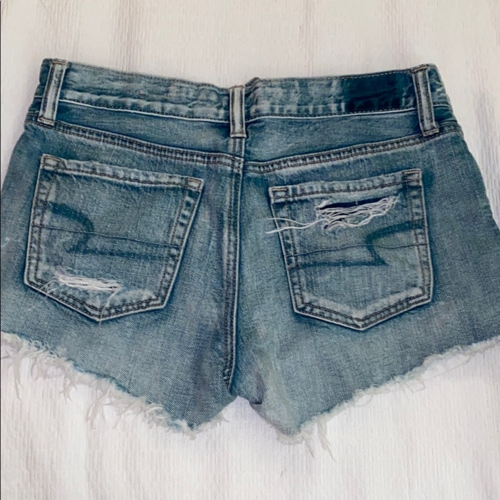 American eagle light washed shorts